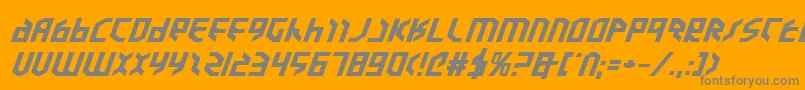 ValkyrieExpboldItalic Font – Gray Fonts on Orange Background