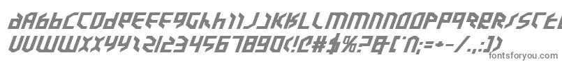 ValkyrieExpboldItalic Font – Gray Fonts on White Background