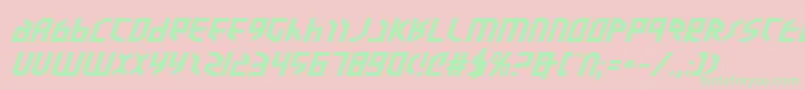 ValkyrieExpboldItalic Font – Green Fonts on Pink Background