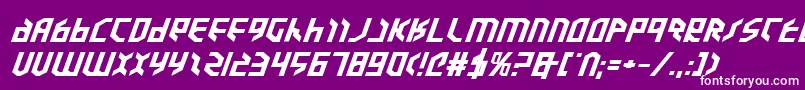 ValkyrieExpboldItalic Font – White Fonts on Purple Background