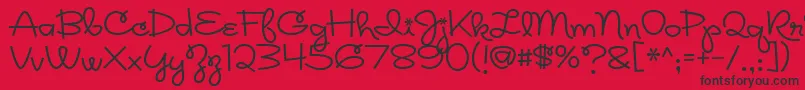 Rickles Font – Black Fonts on Red Background