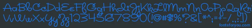 Rickles Font – Blue Fonts on Black Background