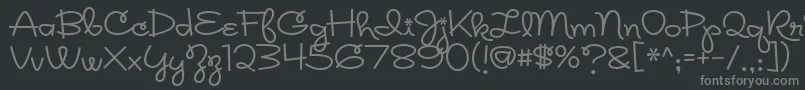 Rickles-fontti – harmaat kirjasimet mustalla taustalla