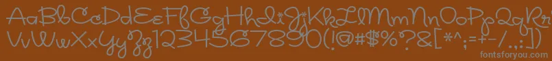 Rickles Font – Gray Fonts on Brown Background