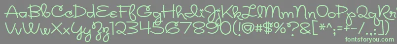 Rickles Font – Green Fonts on Gray Background