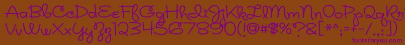Rickles Font – Purple Fonts on Brown Background