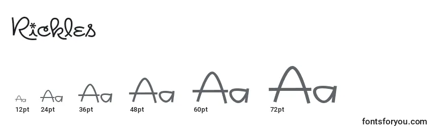 Rickles Font Sizes