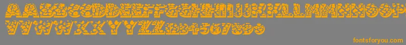 Fuzzyhandcuffs Font – Orange Fonts on Gray Background