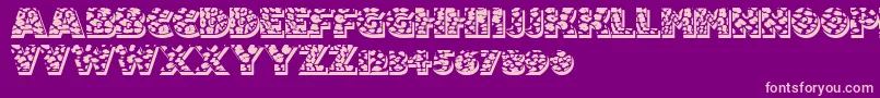 Fuzzyhandcuffs Font – Pink Fonts on Purple Background