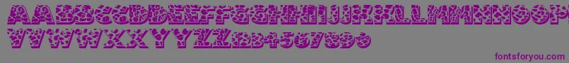 Fuzzyhandcuffs Font – Purple Fonts on Gray Background
