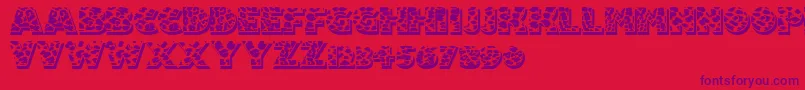 Fuzzyhandcuffs Font – Purple Fonts on Red Background