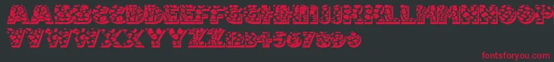 Fuzzyhandcuffs Font – Red Fonts on Black Background