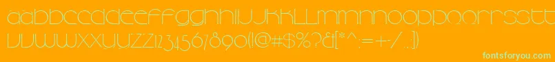 Camelliadee Font – Green Fonts on Orange Background