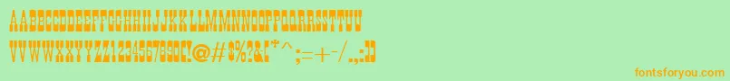 Wntdpstr Font – Orange Fonts on Green Background