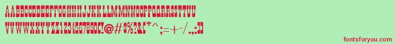 Wntdpstr Font – Red Fonts on Green Background