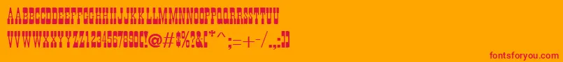 Wntdpstr Font – Red Fonts on Orange Background