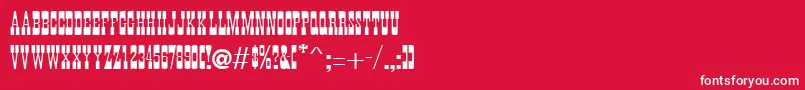 Wntdpstr Font – White Fonts on Red Background