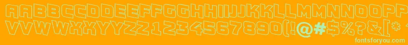 Conce19 Font – Green Fonts on Orange Background