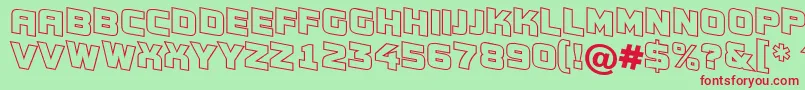 Conce19 Font – Red Fonts on Green Background