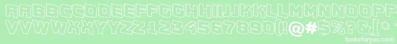 Conce19 Font – White Fonts on Green Background