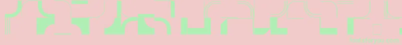 フォントInfractionSsi – ピンクの背景に緑の文字