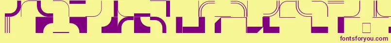 InfractionSsi Font – Purple Fonts on Yellow Background