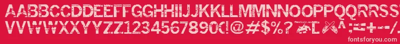 Insomnesia.Fontvir.Us Font – Pink Fonts on Red Background