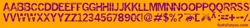 Insomnesia.Fontvir.Us Font – Purple Fonts on Orange Background