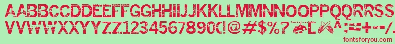 Insomnesia.Fontvir.Us Font – Red Fonts on Green Background