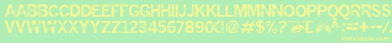 Insomnesia.Fontvir.Us Font – Yellow Fonts on Green Background