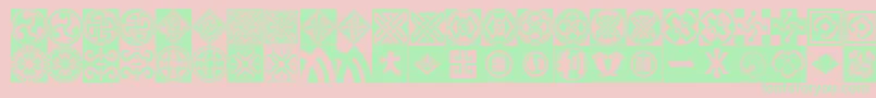 Oriep Font – Green Fonts on Pink Background