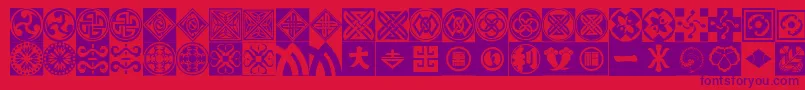 Oriep Font – Purple Fonts on Red Background