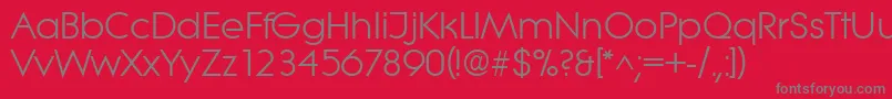 LiteraRegular Font – Gray Fonts on Red Background