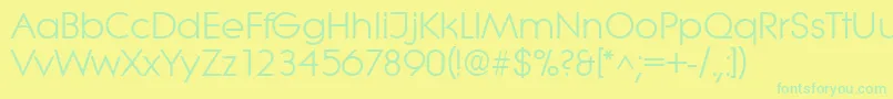 Police LiteraRegular – polices vertes sur fond jaune