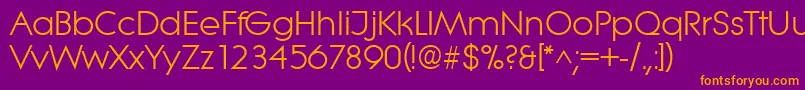 LiteraRegular Font – Orange Fonts on Purple Background