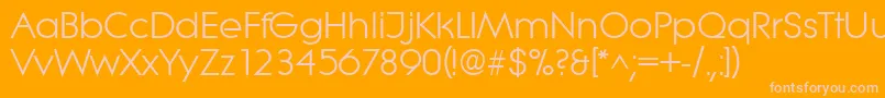 LiteraRegular Font – Pink Fonts on Orange Background