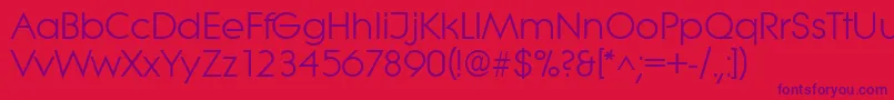 LiteraRegular Font – Purple Fonts on Red Background