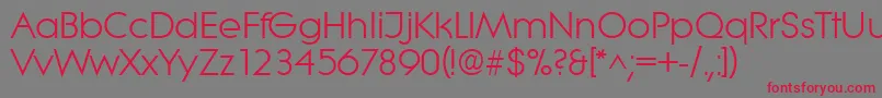 LiteraRegular Font – Red Fonts on Gray Background