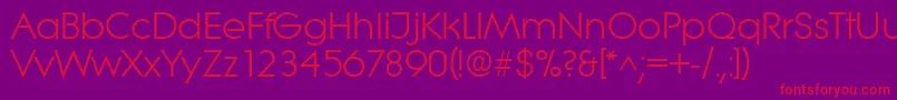 fuente LiteraRegular – Fuentes Rojas Sobre Fondo Morado