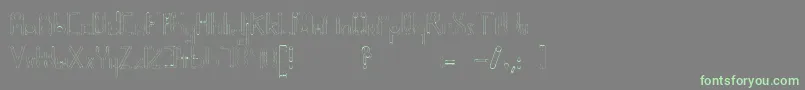 Helenbrown Font – Green Fonts on Gray Background