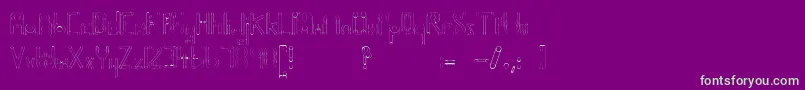 Helenbrown Font – Green Fonts on Purple Background