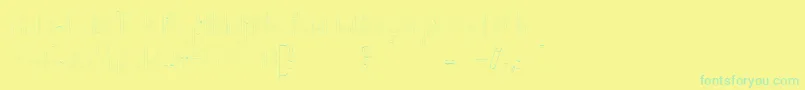 Helenbrown Font – Green Fonts on Yellow Background