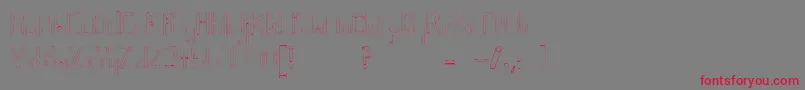 Helenbrown-Schriftart – Rote Schriften auf grauem Hintergrund