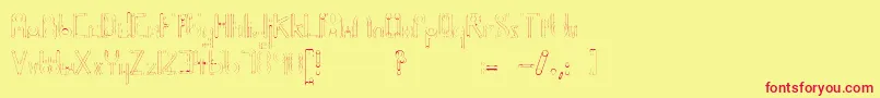 Helenbrown Font – Red Fonts on Yellow Background