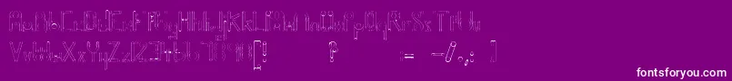 Helenbrown Font – White Fonts on Purple Background