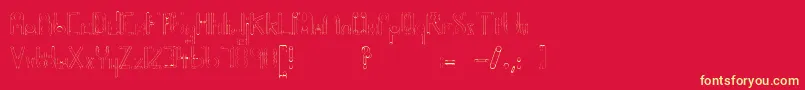 Helenbrown Font – Yellow Fonts on Red Background