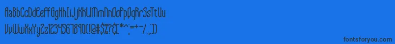 Czcionka SupraGeniusLinesBrk – czarne czcionki na niebieskim tle