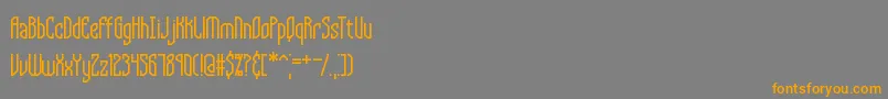 SupraGeniusLinesBrk Font – Orange Fonts on Gray Background