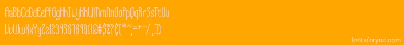 SupraGeniusLinesBrk Font – Pink Fonts on Orange Background