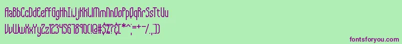 Fonte SupraGeniusLinesBrk – fontes roxas em um fundo verde